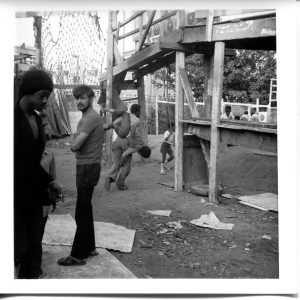 Where is the Gaiety? Still Images. Notting Hill Gate. Inside the Adventure Playground. 1973. Play ‘leader’ 3. Deposited with MayDay Rooms by Wilf Thust. December, 2013.