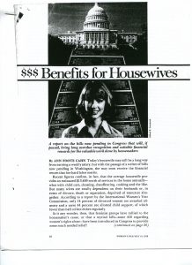 Wages for Housework. $$$ Benefits for Housewives. Women's Day. 19 May 1978. Deposited by Silvia Federici MayDay Rooms.