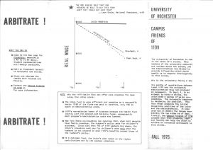 Zerowork. Flyer. Flyer used in the strike of 1199 hospital workers at the University of Rochester. Fall 1975. Deposited with MayDay Rooms by Peter Linebaugh, 28 January, 2013.