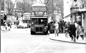 Where is the Gaiety? Still Images. Notting Hill Gate. Outside the Adventure Playground. 1973. No. 15 bus. Deposited with MayDay Rooms by Wilf Thust.